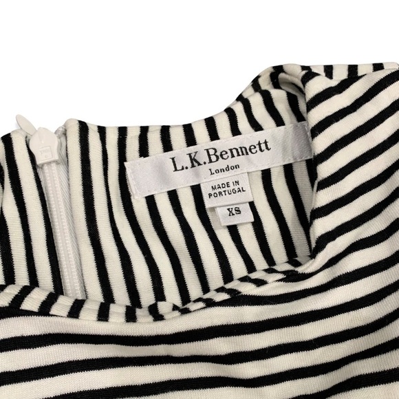 L.K.Bennett TJ Leonie striped top with bell sleeves - Picture 4 of 5